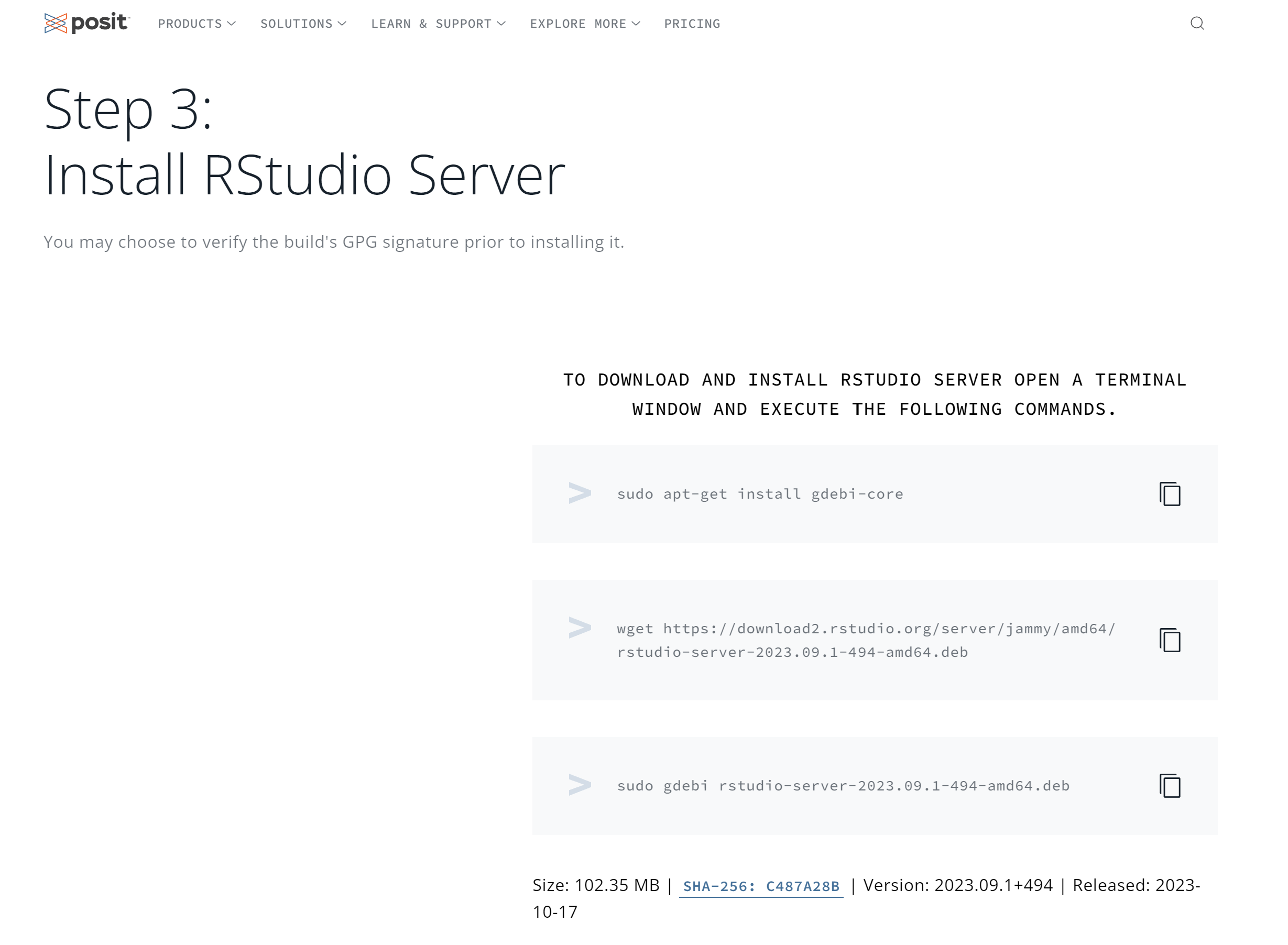 rstudio-server posit 다운로드